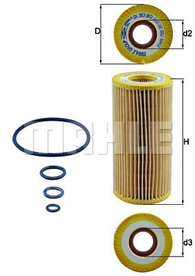 Oljefilter Knecht OX 383D KNECHT