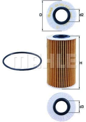 Oljefilter Knecht OX 554D1 KNECHT
