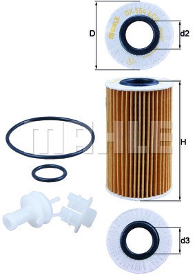 Oljefilter Knecht OX 554D2 KNECHT