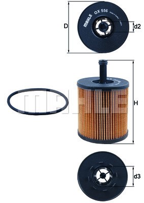 Oljefilter Knecht OX 556D KNECHT