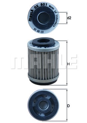 Oljefilter Knecht OX 801 KNECHT