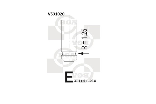 Avgasventil Bga V531020 BGA