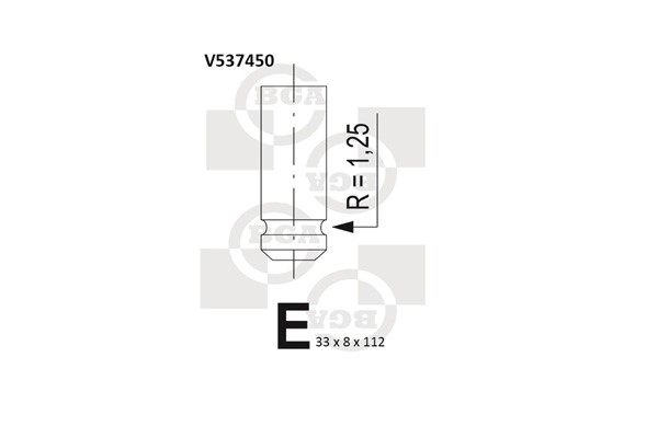 Avgasventil Bga V537450 BGA Avgasventil Bga V537450 BGA
