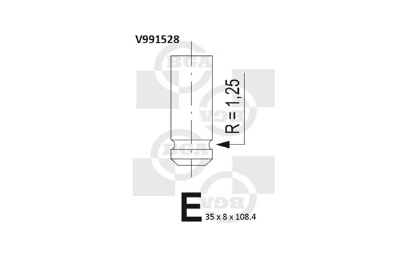 Avgasventil Bga V991528 BGA Avgasventil Bga V991528 BGA