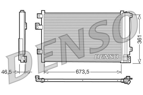 Kondensor, klimatanläggning Denso DCN09084 DENSO