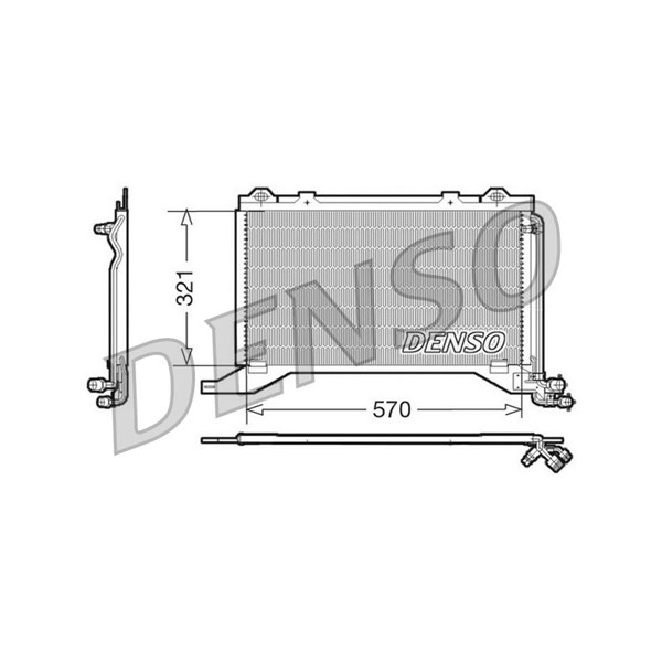 Kondensor, klimatanläggning Denso DCN17019 DENSO Kondensor, klimatanläggning Denso DCN17019 DENSO