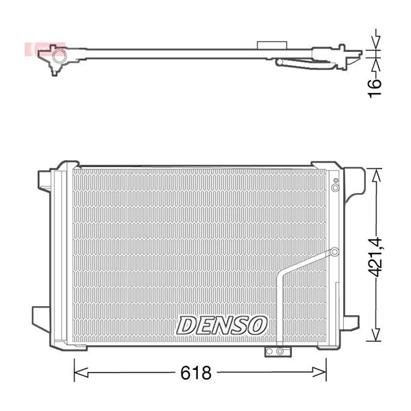 Kondensor, klimatanläggning Denso DCN17035 DENSO