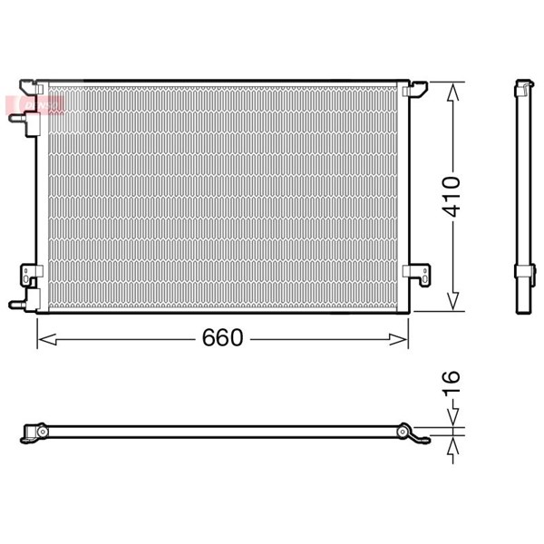 Kondensor, klimatanläggning Denso DCN20045 DENSO