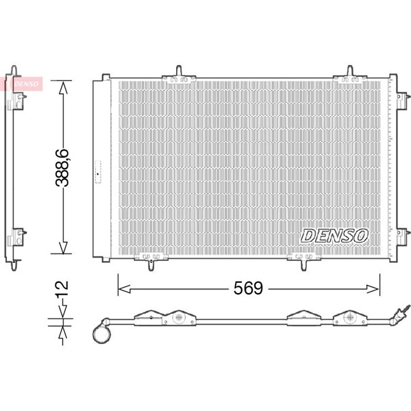 Kondensor, klimatanläggning Denso DCN21030 DENSO