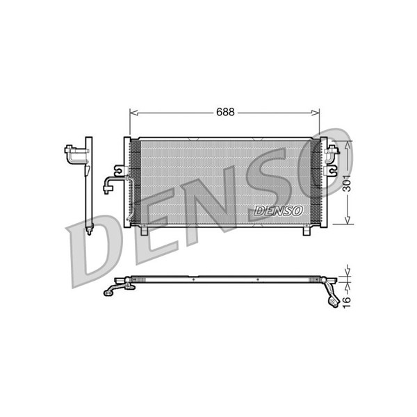 Kondensor, klimatanläggning Denso DCN46004 DENSO