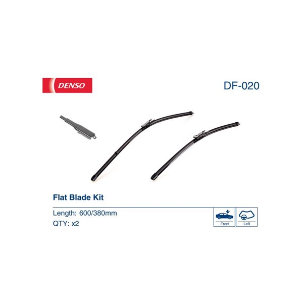 Torkarblad, Förarsida, Passagerarsida Denso DF-020 DENSO