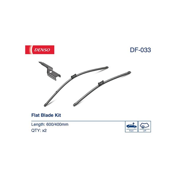 Torkarblad, Förarsida, Passagerarsida Denso DF-033 DENSO