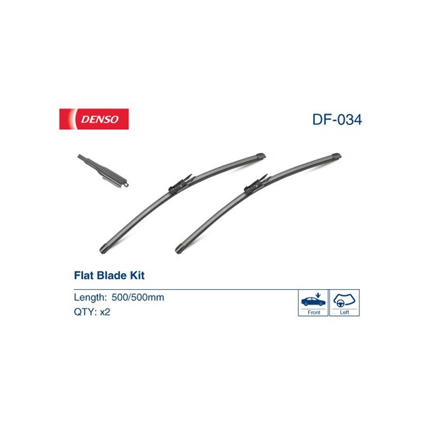 Torkarblad, Förarsida, Passagerarsida Denso DF-034 DENSO