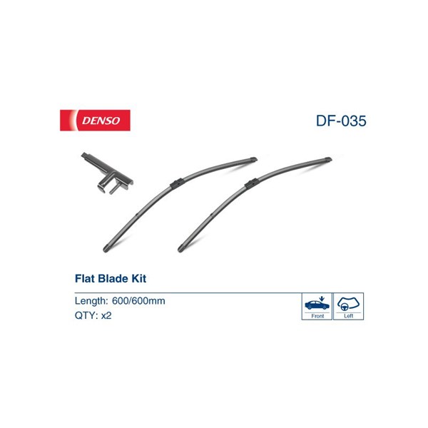 Torkarblad, Förarsida, Passagerarsida Denso DF-035 DENSO
