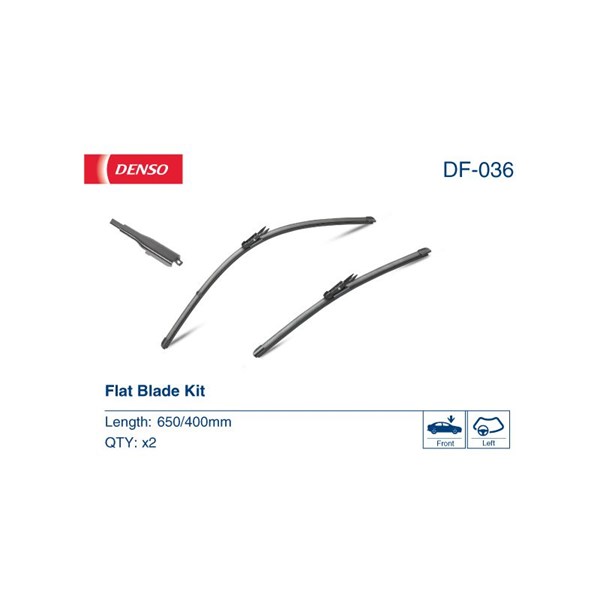 Torkarblad, Förarsida, Passagerarsida Denso DF-036 DENSO