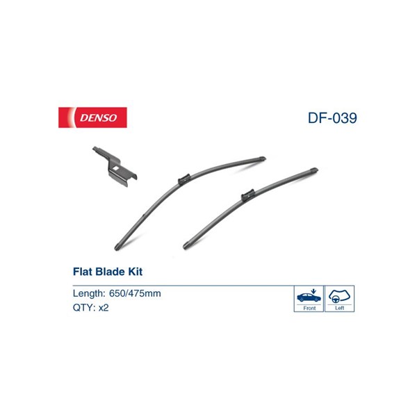 Torkarblad, Förarsida, Passagerarsida Denso DF-039 DENSO
