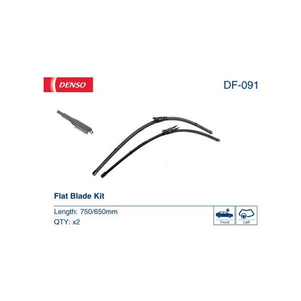 Torkarblad, Förarsida, Passagerarsida Denso DF-091 DENSO