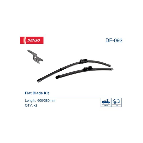 Torkarblad, Förarsida, Passagerarsida Denso DF-092 DENSO