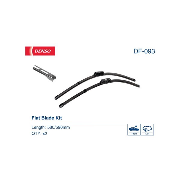 Torkarblad, Förarsida, Passagerarsida Denso DF-093 DENSO