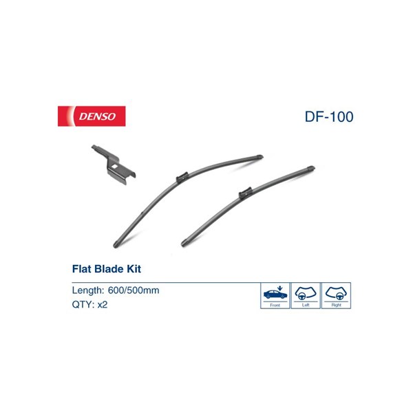Torkarblad, Förarsida, Passagerarsida Denso DF-100 DENSO