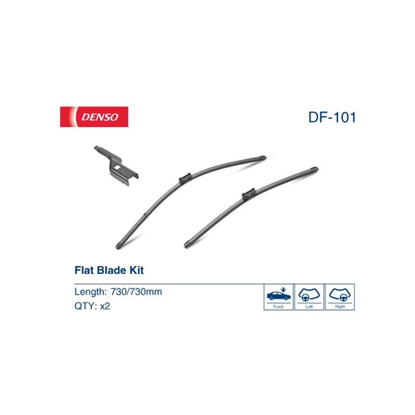 Torkarblad, Förarsida, Passagerarsida Denso DF-101 DENSO
