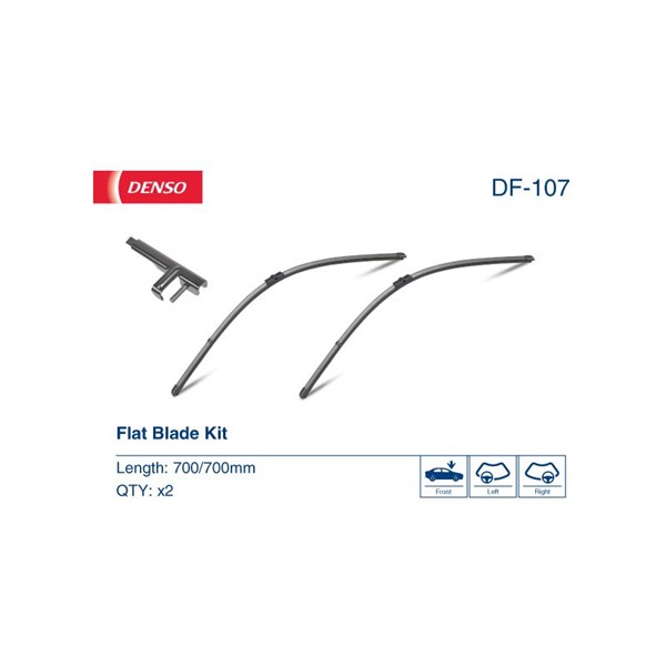 Torkarblad, Förarsida, Passagerarsida Denso DF-107 DENSO