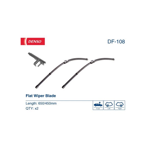 Torkarblad, Förarsida, Passagerarsida Denso DF-108 DENSO