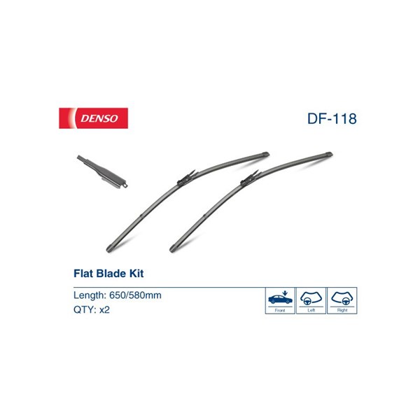 Torkarblad, Förarsida, Passagerarsida Denso DF-118 DENSO