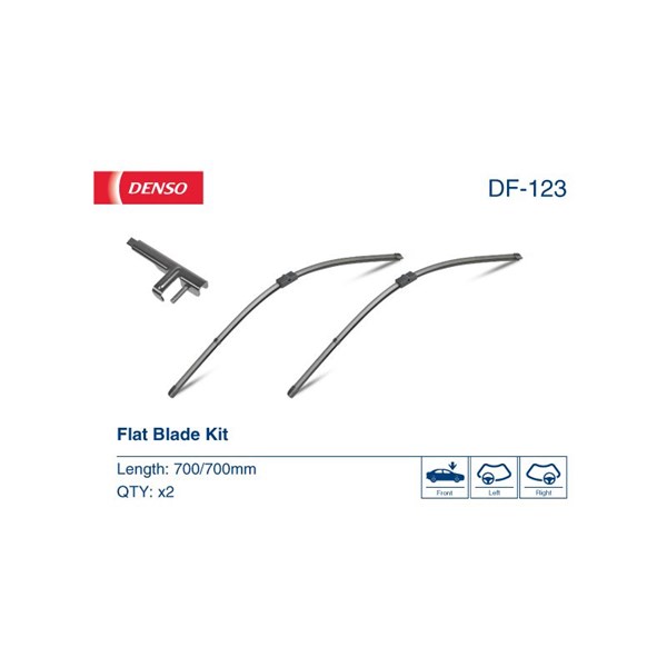 Torkarblad, Förarsida, Passagerarsida Denso DF-123 DENSO