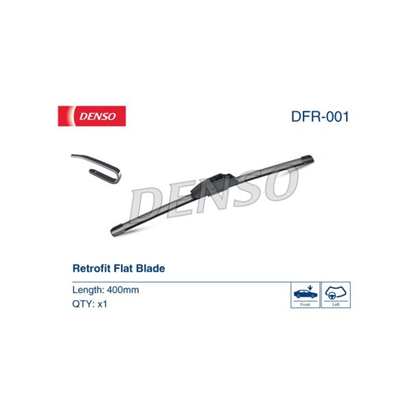 Torkarblad, Förarsida, Passagerarsida Denso DFR-001 DENSO