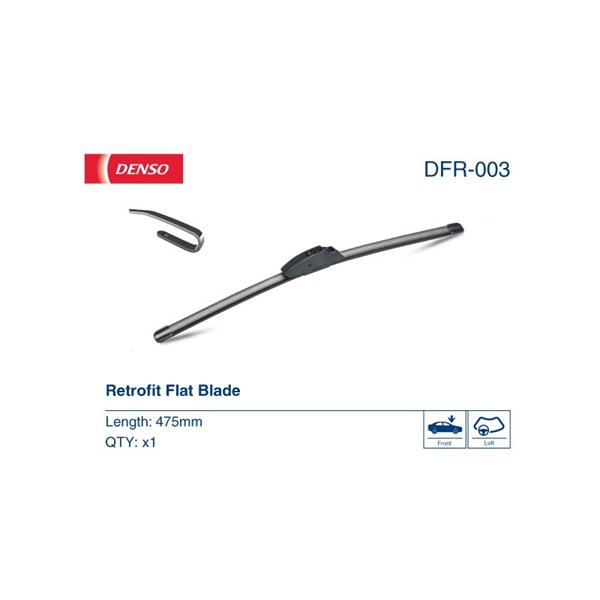 Torkarblad, Förarsida, Passagerarsida Denso DFR-003 DENSO