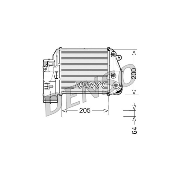Intercooler, Höger Denso DIT02025 DENSO