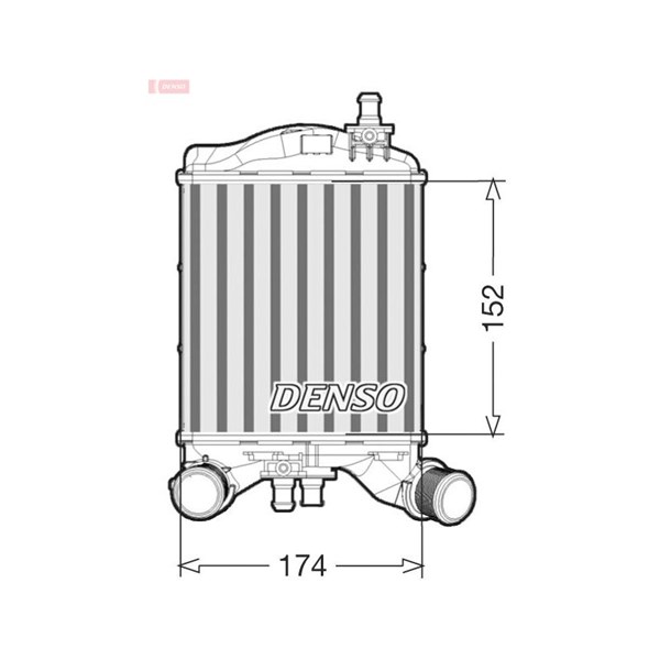 Intercooler, Höger Denso DIT09111 DENSO