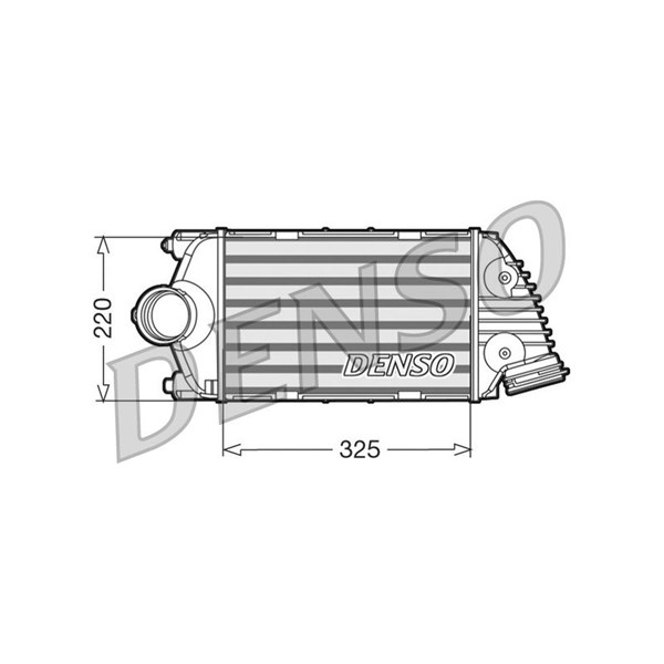 Intercooler, Vänster Denso DIT28015 DENSO