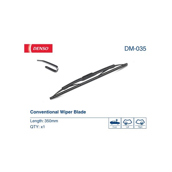 Torkarblad, Bak, Förarsida, Passagerarsida Denso DM-035 DENSO