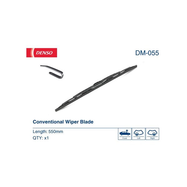 Torkarblad, Bak, Förarsida, Passagerarsida Denso DM-055 DENSO