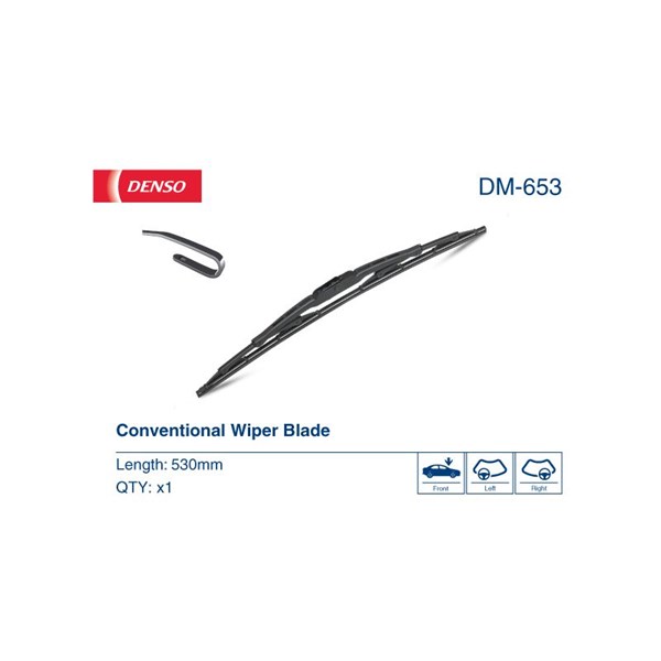 Torkarblad, Förarsida, Passagerarsida Denso DM-653 DENSO