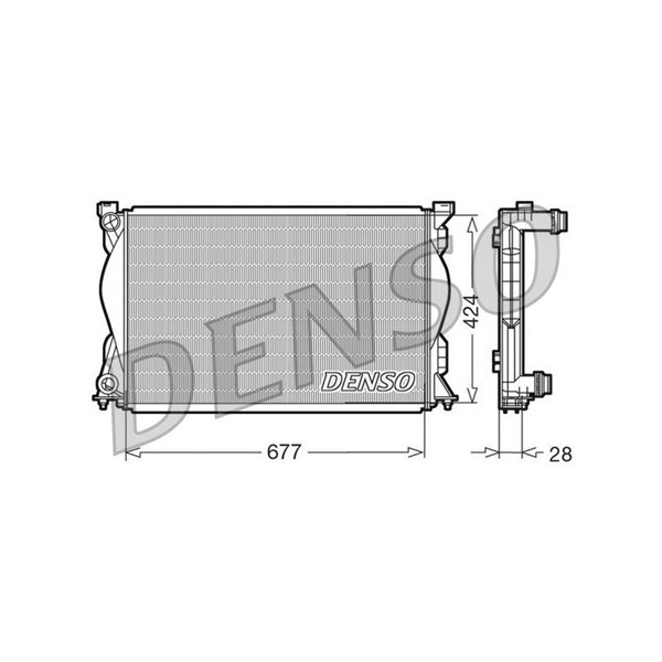Kylare, motorkylning Denso DRM02036 DENSO