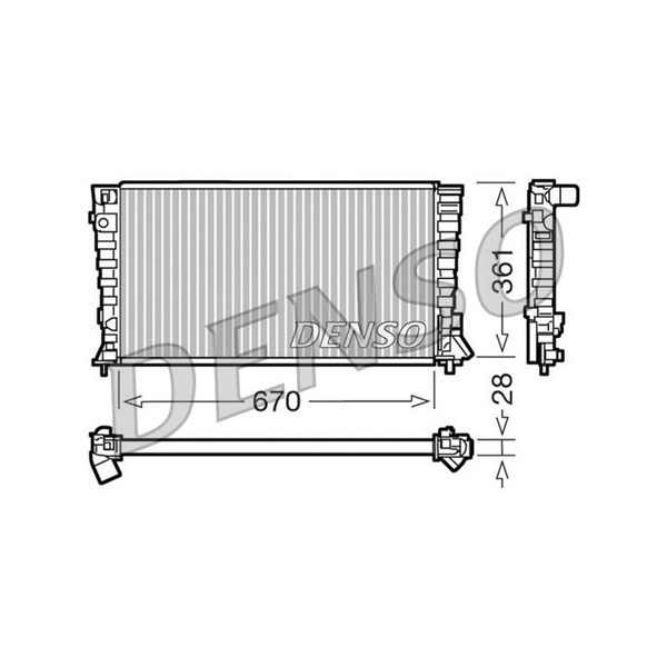 Kylare, motorkylning Denso DRM07020 DENSO