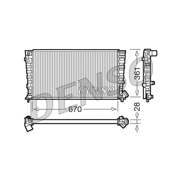 Kylare, motorkylning Denso DRM07030 DENSO