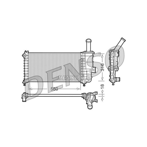 Kylare, motorkylning Denso DRM09100 DENSO