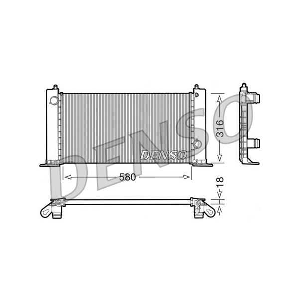 Kylare, motorkylning Denso DRM09120 DENSO