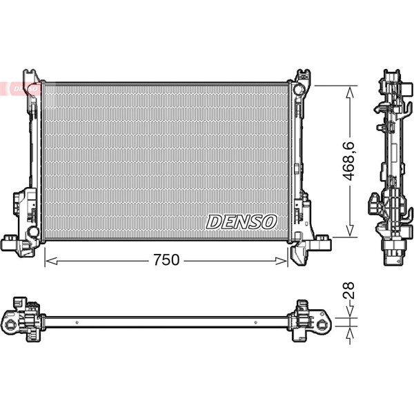 Kylare, motorkylning Denso DRM09174 DENSO