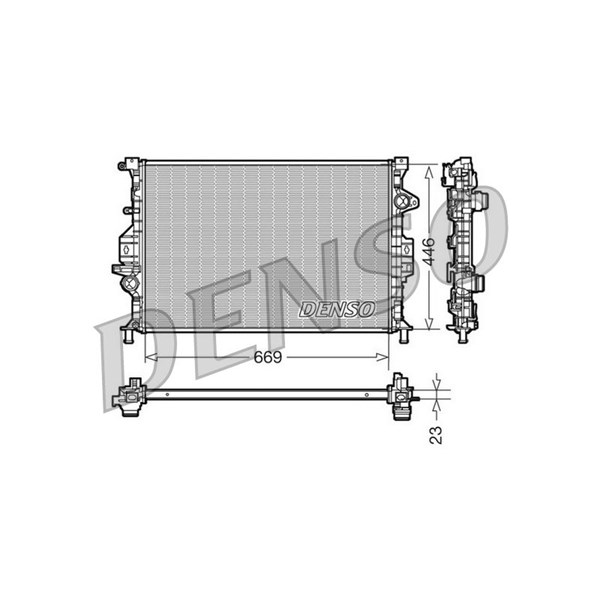 Kylare, motorkylning Denso DRM10077 DENSO