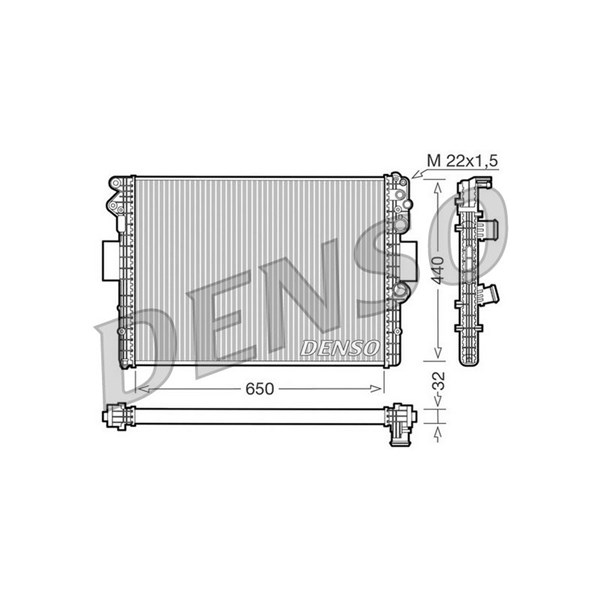 Kylare, motorkylning Denso DRM12001 DENSO