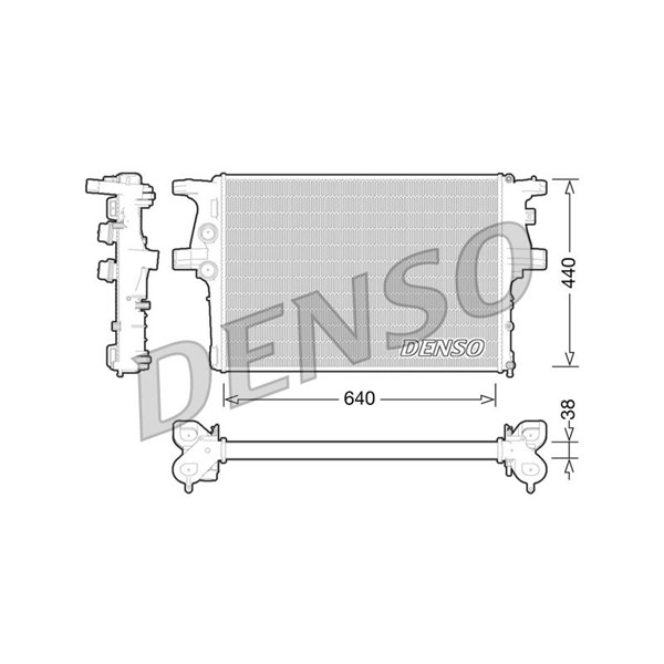 Kylare, motorkylning Denso DRM12008 DENSO