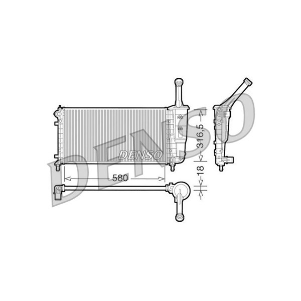 Kylare, motorkylning Denso DRM13011 DENSO