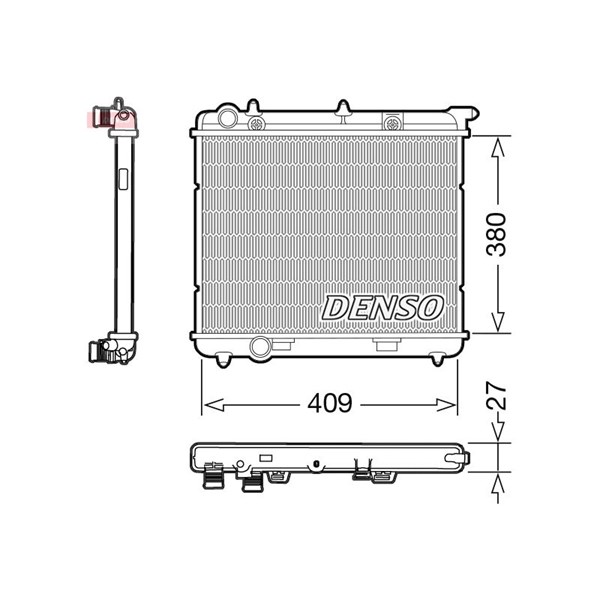 Kylare, motorkylning Denso DRM21024 DENSO