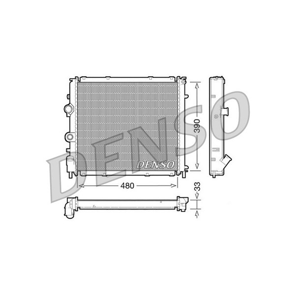 Kylare, motorkylning Denso DRM23011 DENSO