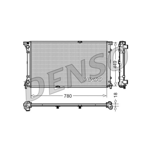 Kylare, motorkylning Denso DRM23097 DENSO